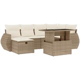  7-dijelni set vrtnih sofa od poliratana s jastucima bež | shoptok.hr
