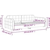  Raztegljiva postelja rumena 100x200 cm žamet | Shoptok.si