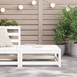  Vrtni tabure bijeli 70 x 70 x 30 cm od masivne borovine | shoptok.hr