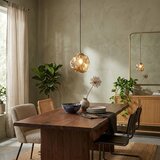  Visilica na sajli CRISTAL 1xE14/15W/230V mesing/zadimljeno bež | Eponuda.com