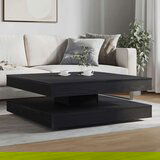 vidaXL Klubska mizica črna 90x90x34,5 cm | Shoptok.si