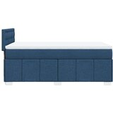 vidaXL Box spring postelja z vzmetnico modra 100x200 cm blago, (21305421) | Shoptok.si