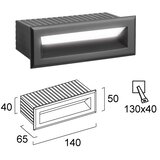  LED spoljašnja ugradna svetiljka FLIK LED/3W/230V IP65 antracit | Eponuda.com