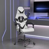  Okretna igraća stolica bijelo-crna od umjetne kože | shoptok.hr