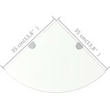  Kutne police s nosačima 2 kom staklene prozirne 35 x 35 cm | shoptok.hr