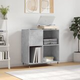 The Living Store Omarica za gramofonske plošče betonsko siva 84,5x38x89 cm les - Omarica Za Gramofonske Plošče, (21433895) Cene