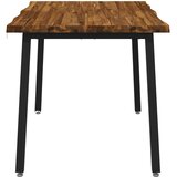  90 x 55 x 75 cm Čvrsto drvo akacije Prirodna i crna Pravokutni | shoptok.hr