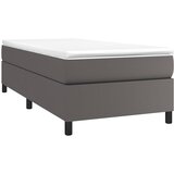  s oprugama i madracem sivi 90 x 190 cm od umjetne kože | shoptok.hr
