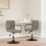 Maison Chic Vrtljiv Jedilni stoli - Vzorci stoli 2 kosa svetlo siv žamet A1643, (22031461) | Shoptok.si