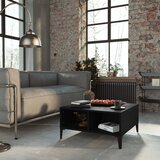  Stolić za kavu crni 60 x 60 x 30 cm od iverice | shoptok.hr