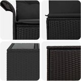  Set sofe 8 kom. Crna Poli Rattan i čelik | shoptok.hr