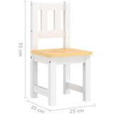 vidaXL 4-delni komplet otroške mize in stolov bel in bež MDF | Shoptok.si