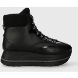Karl Lagerfeld Usnjeni čevlji VELOCITA MAX KC ženski, črna barva, KL64963