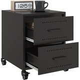  Noćni ormarići 2 kom crni 36 x 39 x 43,5 cm čelični | Eponuda.com