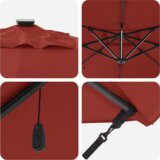 Roma svjetiljka s LED lampama u terakoti - 286 x 285 x 270 cm aluminij. | shoptok.hr