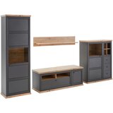 Hom`in DNEVNI REGAL, antracit, barve hrasta | Shoptok.si