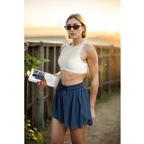 Dewberry 13771 Loose Fit Shorts with Inner Leggings-SMOKED | Shoptok.si
