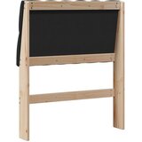 Tapecirani uzglavlje Crna 75 cm Čvrsto borovo drvo | shoptok.hr