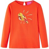  Dječja majica s dugim rukavima tamnonarančasta 128 | shoptok.hr