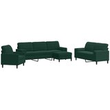  4-dijelni set sofa s jastucima tamnozeleni baršunasti | Eponuda.com