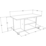 MID.YOU klubska miza findula, bela, 80x40 | Shoptok.si