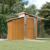  Vrtno spremište smeđe 270 x 130 x 208,5 cm od pocinčanog čelika | shoptok.hr