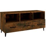 Maison Chic TV omarica - TV stojalo - Televizijska omarica dimljeni hrast 102x35x50 cm konstruiran les, (21699777) Cene