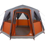 Šator za 3 osobe s krovom Siva i narančasta 320 x 320 x 203 cm | shoptok.hr