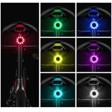 ROCKBROS Q1 stražnje svjetlo za bicikl sa 7 LED boja + USB-C &amp;ndash; USB-A kabel crno Slike