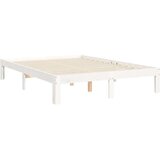  Okvir kreveta s uzglavljem bijeli 120 x 200 cm od masivnog drva | shoptok.hr