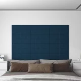  Zidne ploče 12 kom plave 60 x 30 cm baršunaste 2,16 m²