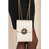 Fenzy Elegantna Manjša Ročna Torbica S Prešitim Detajlom, Bela | Shoptok.si