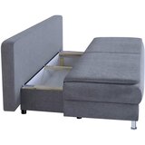 P & B ZOFA S POSTELJNO FUNKCIJO, siva tekstil, leseni material | Shoptok.si