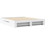  Okvir za krevet bijeli 200 x 200 cm od konstruiranog drva | Eponuda.com