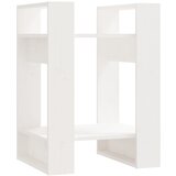 vidaXL Knjižna omara/pregrada bela 41x35x57 cm trdna borovina, (20705898) | Shoptok.si