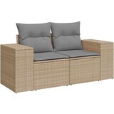 vidaXL 9-dijelni set vrtnih sofa s jastucima bež od poliratana | shoptok.hr