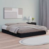 vidaXL Okvir za krevet crni 120 x 200 cm od masivnog drva | shoptok.hr