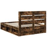  Konstrukcija postelje z vzglavjem Dimljeni oreh 140 x 200 cm, (5000102906) | Shoptok.si