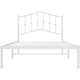 Metalni okvir za krevet s uzglavljem bijeli 100x190 cm | shoptok.hr