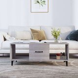 vidaXL Klubska mizica siva sonoma 102x50x40 cm konstruiran les | Shoptok.si