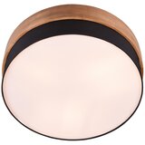  Črna/v naravni barvi stropna svetilka s tekstilnim senčilom Seasons | Shoptok.si