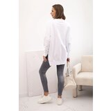 Kesi Women's cotton sweatshirt with a wide hem white | shoptok.hr