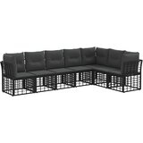  Set vanjskih sofa Crna Poliester | shoptok.hr