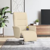 vidaXL Masažni naslonjač od tkanine s osloncem za noge krem | shoptok.hr
