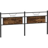 Maison Chic Posteljno vzglavje - Vzglavna omarica dimljeni hrast 193 cm inž. les in jeklo, (22077061) | Shoptok.si