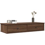 vidaXL Stenska polica s predali rjav hrast 100x37,5x19 cm inž. les | Shoptok.si
