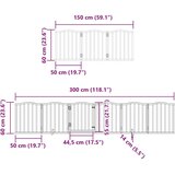  Vrata za pse s vratašcima 12 panela sklopiva 600 cm drvo topole | shoptok.hr
