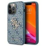 Guess GUHCP13L4GMGBL silikonski ovitek za iPhone 13 Pro - moder z zlatim logom Cene
