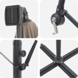 vidaXL Kantaliv dežnik z bananom Taupe 294 x 200 x 254 cm | Shoptok.si