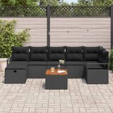  Sjedeća garnitura za vrt 8 kom. Crna poliratan 287 x 122 x 85 cm | Shoptok.si